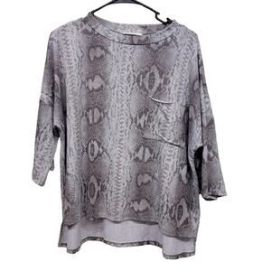 Hopely Snake Skin Print Blouse - Size Small